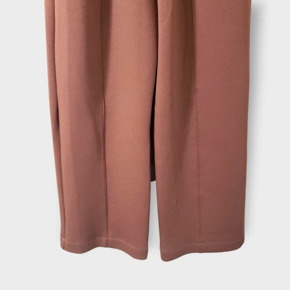 Old Navy Womens Bounce Fleece High Rise Wide Leg Sweatpants Warm Taupe Sz SP - Picture 3 of 13